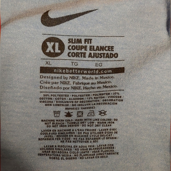 Nike Toronto Blue Jays Slim Fit Blue & Red SS Graphic Ringer T-shirt VGUC Sz. XL - Picture 5 of 5